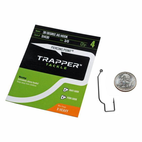 30 Degree Jig Hook Single Hooks TrapperTackle 