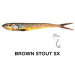 Wounded Rattle "SX" by Nextgen with Trapper Tackle Heavy Cover Offset Wide Gap Hook (2 Baits, 1 Hook) TrapperTackle Brown Trout SX 
