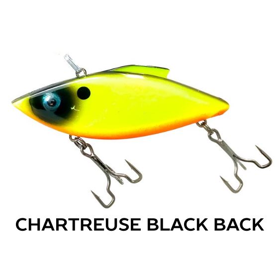 Rat-L-Trapper Hard Baits TrapperTackle Chartreuse Black Back 