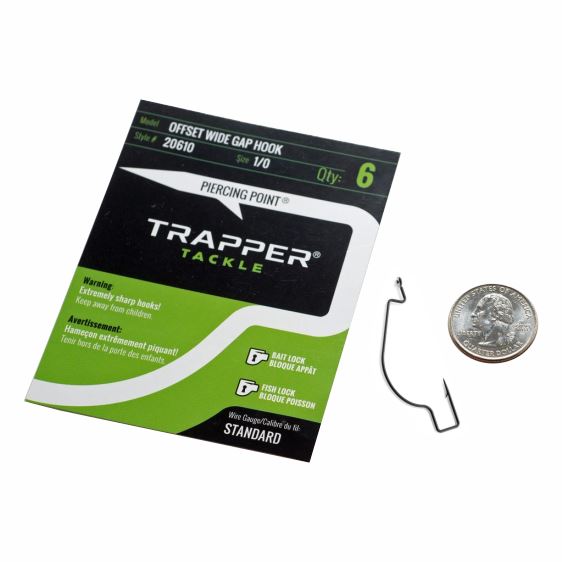 Offset Wide Gap Hook - Standard Gauge TrapperTackle 