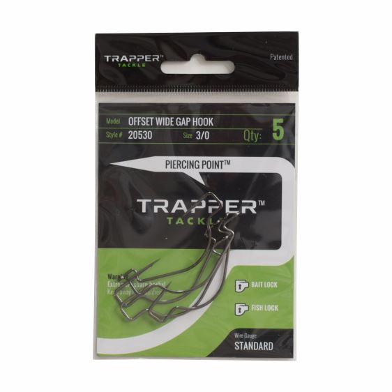 Offset Wide Gap Hook - Standard Gauge TrapperTackle 