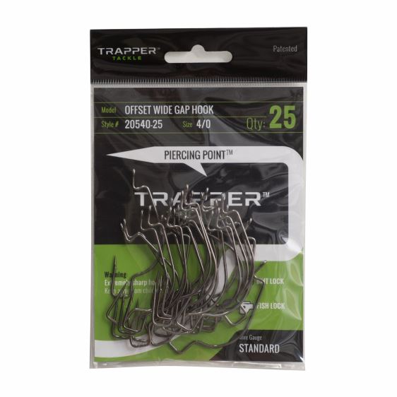Offset Wide Gap Hook - Standard Gauge TrapperTackle 