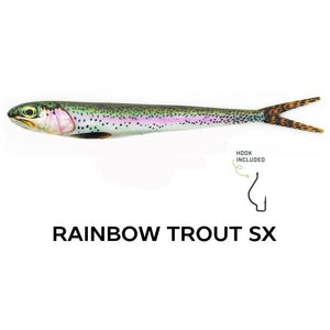Wounded Rattle "SX" by Nextgen with Trapper Tackle Heavy Cover Offset Wide Gap Hook (2 Baits, 1 Hook) TrapperTackle Rainbow Trout SX 