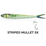 Wounded Rattle "SX" by Nextgen with Trapper Tackle Heavy Cover Offset Wide Gap Hook (2 Baits, 1 Hook) TrapperTackle Striped Mullet SX 