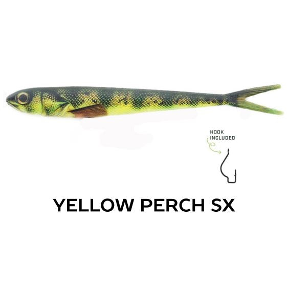 Wounded Rattle "SX" by Nextgen with Trapper Tackle Heavy Cover Offset Wide Gap Hook (2 Baits, 1 Hook) TrapperTackle Yellow Perch SX 